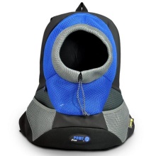 Blauer großer Rucksack aus PVC und Mesh