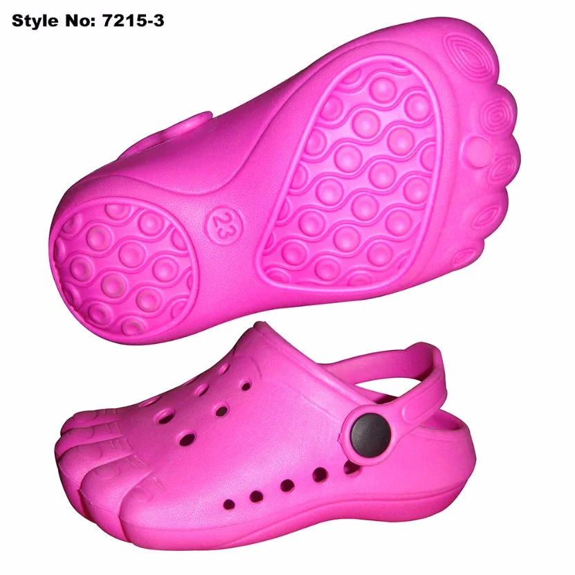 Cute Feet Shape Pink Clogs Sandals for Kids