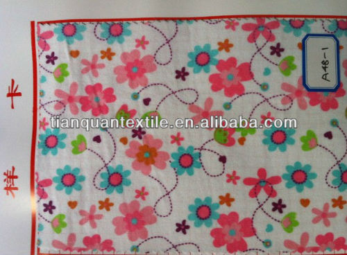 Cotton reactive printed stock flannel fabric