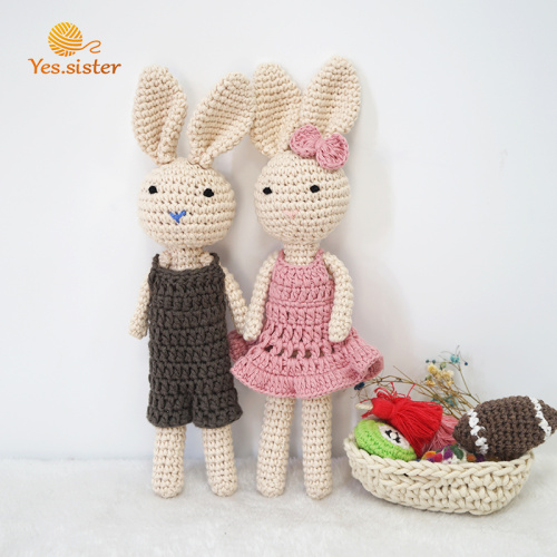 Bio-Baumwolle Amigurumi Puppe Hase Spielzeug Baby