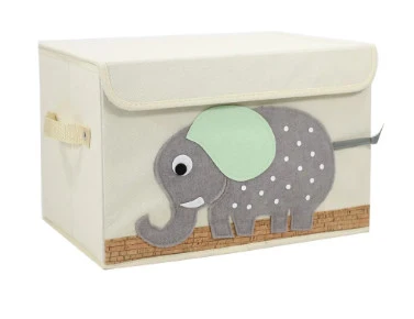 Non-Woven Animal Fabric Storage Box with Lid