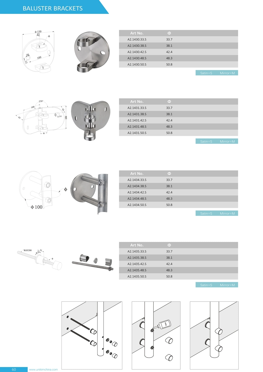 Factory High Quality Stainless Steel Glass Stair Handrail for Railings