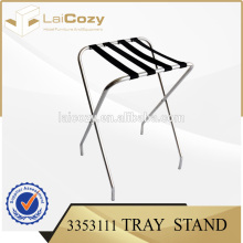 Durable Steel Luggage Rack Hotel Used Folding Tray Stand