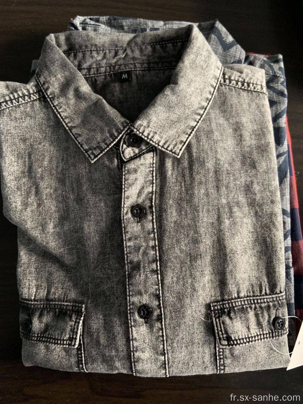 Vente en gros Chemise 100% Coton Denim Homme