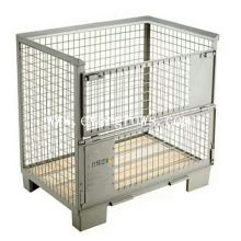 Pallets Foldable Mesh Box Wire Cage Metal Bin Storage Container