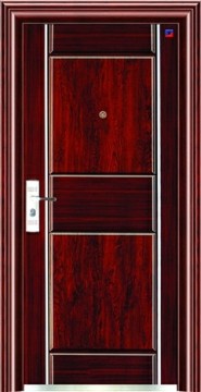 Steel security storm door