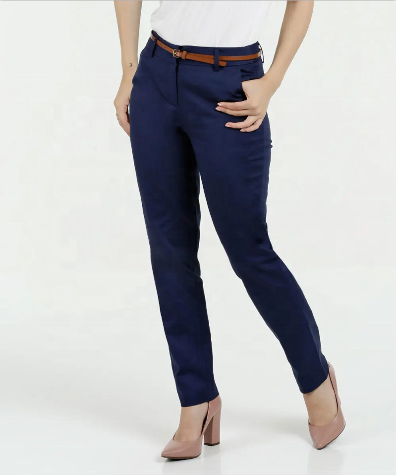 Pantalon slim bleu marine pour femme