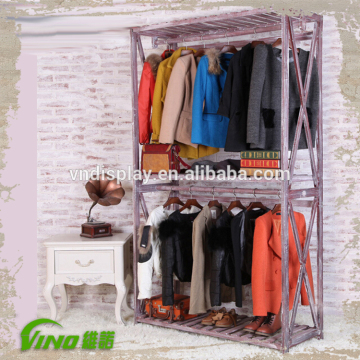 Clothing Gondola, Wooden Clothes display Rack, Clothing Store Funiture