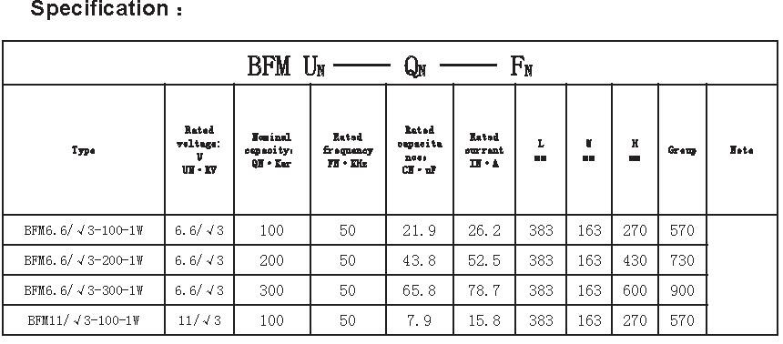 Best Quality BFM Series Capacitor