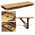 Ensemble de table en bois pliable avec banc