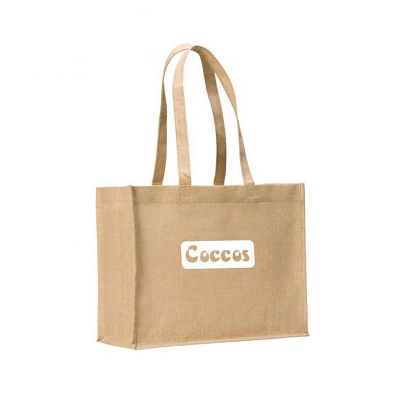 Promotional Gift Eco-Friendly Durable Reusable Jute Tote Bag with Customized Logo Printed