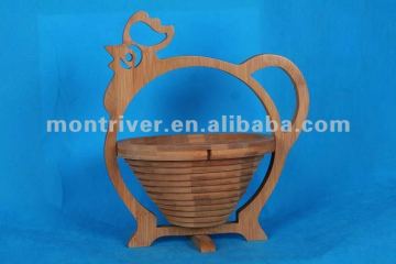 Bamboo foldable fruit bowl