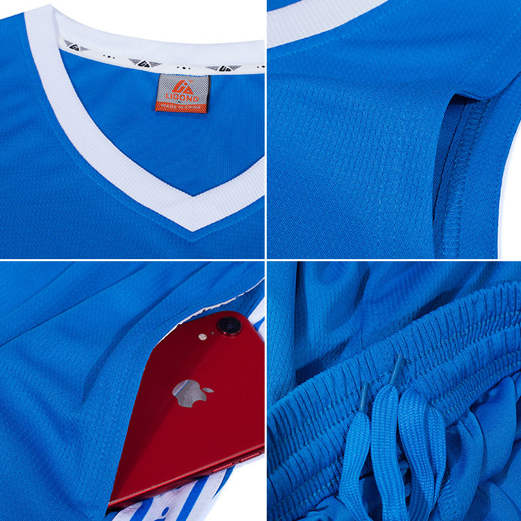 Oem Custom Short Sleeve Jersey Blank Reversible Basketball Uniform Set For Sale