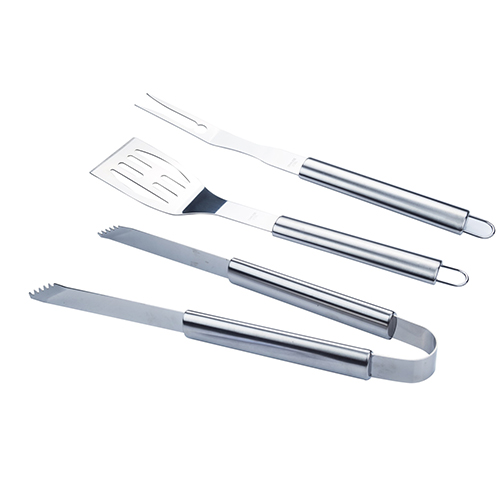 3 Piece Grade Barbecue Accessories Utensils Kit Includes Spatula Tongs Fork