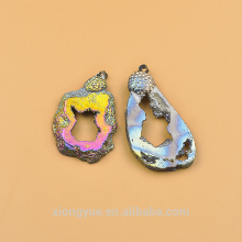 2016 Fashion round shape Natural Gemstonel real Stone Pendant necklace