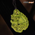 Fluo Yellow Hedgehog Keychain Hiasan