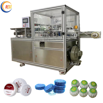 Blue Bubble Packing Machine for Bath Soap and Toilet Bowl Cleaner