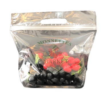 Custom Chile Microperforated Cherry Bag Fruit Fresh Keeping food packaging Bag with Hole