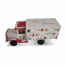 Christmas Car Toy/Ornaments, Made of Plywood with Locust Tree Wheel