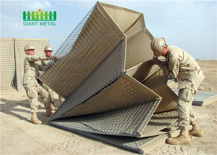 Defensive bastion hesco barriers for military