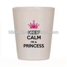 Handmade white shot glass