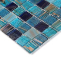 Piastrelle blu scuro in vetro mosaico decorativo esterno