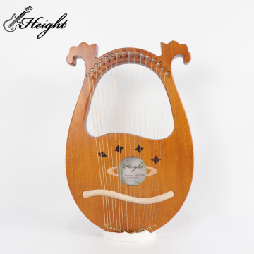 Portable Mahogany Wood 16-String Lyre Harp: A New Design in Musical Instruments