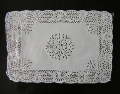 rectangular  lace paper doily 10x14.5inch