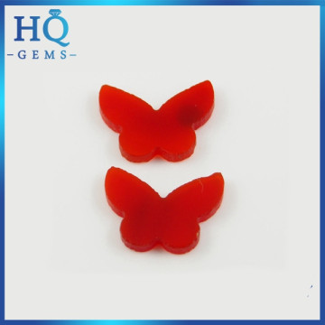 flat back natural red agate butterfly pendant butterfly agate jewelry