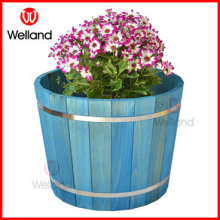 Cedar Wood Planter Boxes Balcony Flower Planting Stain Blue