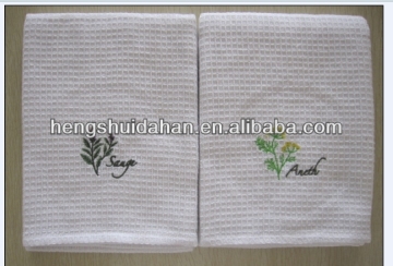 waffle embroidery kitchen towel