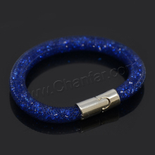 Fashion Shining mesh bracelet with resin crystal beads jewelry for party