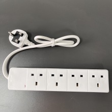 UK Power Strip Extension Socket Outlets: 4-Way Extension Cord Sockets