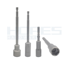 Custom Service S2 Hexagon Socket Nut Screwdriver Bits - Quick Release Shank 42 to 200mm