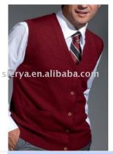 men's 100% wool knitted vest