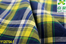 woven cotton/spandex plaid fabric