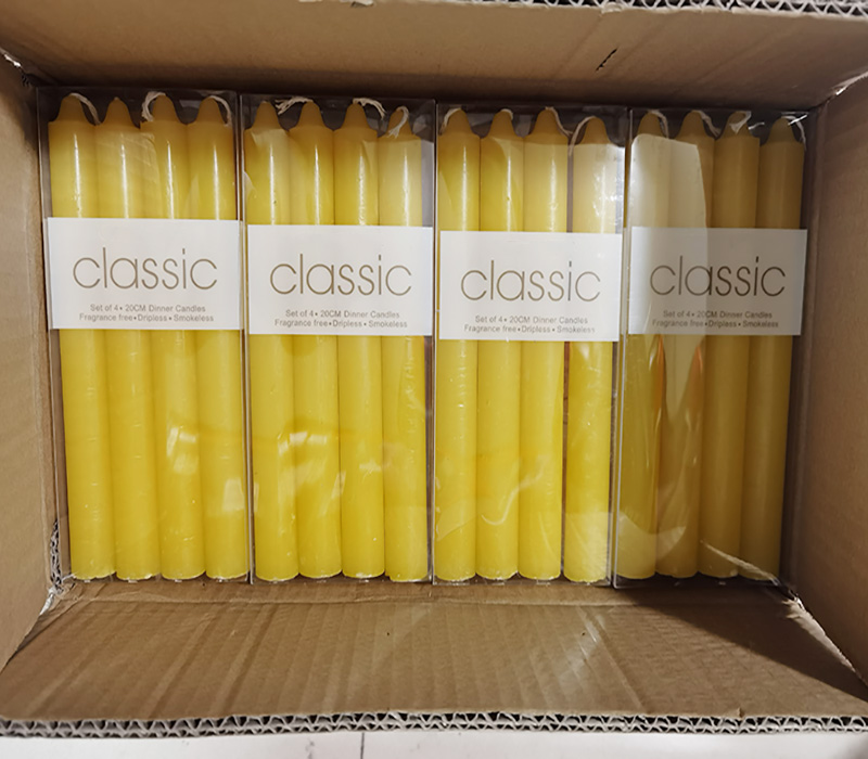 Экспарт 60 г жоўтай палачкі свечкі ў скрынку