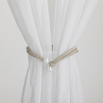 Hot Selling 2PCS Curtain Tiebacks Decorative Pearl Large Bracelet Tie Backs for Blackout Curtains