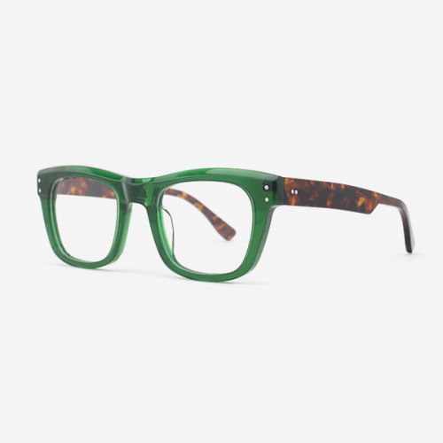 Square Bevel edging Acetate Unisex Optical Frames