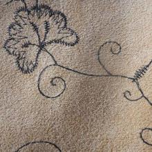 Embroidered Suede Fabric, Weft Suede