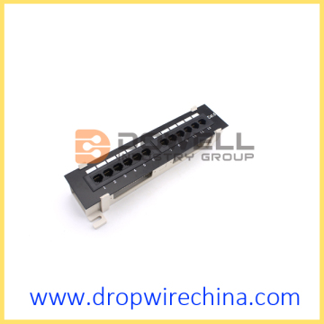 12 Port Mini Wall Mount Cat6 patch panel