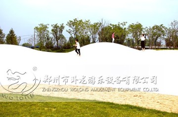 outdoor activity jumping trampoline