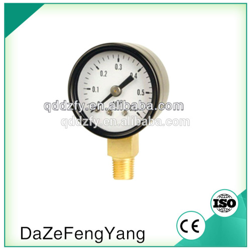 black steel case cylinder pressure gauge