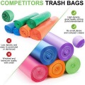 Large Colorful Plastic Trash Garbage Bag