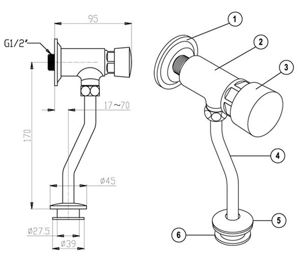 7G06-Toilet Flush Valve