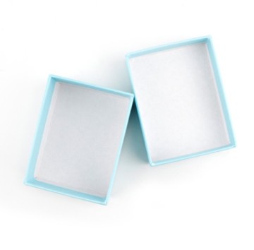 Light blue bracelet paper box with foam