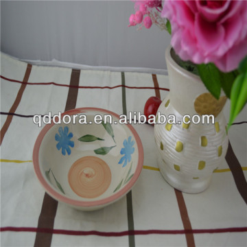 stoneware pasta bowls,red pasta bowls,hand painted pasta bowl