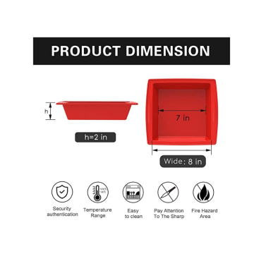 Gâteau en silicone de qualité alimentaire et poêle à brownie