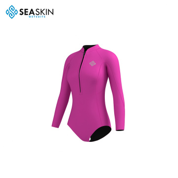 Seaskin berkualitas tinggi wanita oem 2.5mm belakang ritsleting neoprene snorkeling selam selam selam