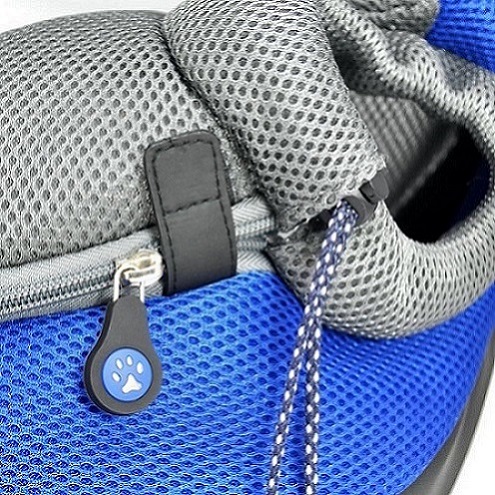 Blue XLarge PVC et Mesh Pet Sling